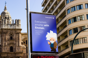 Einstein on a billboard